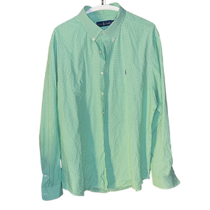 Ralph Lauren Logo-Embroidered Gingham Cotton Oxford Shirt XXL